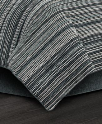 Parallel Chenille Stripe 4-Pc. Comforter Set, Queen