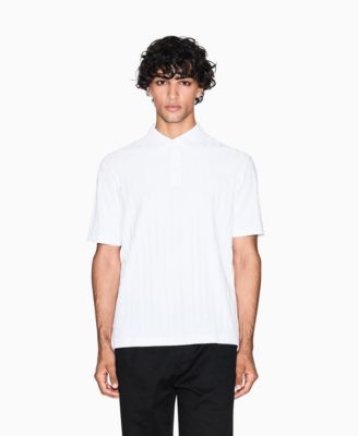 Men's Short Sleeve Mercerized Cotton Jacquard Polo Shirt