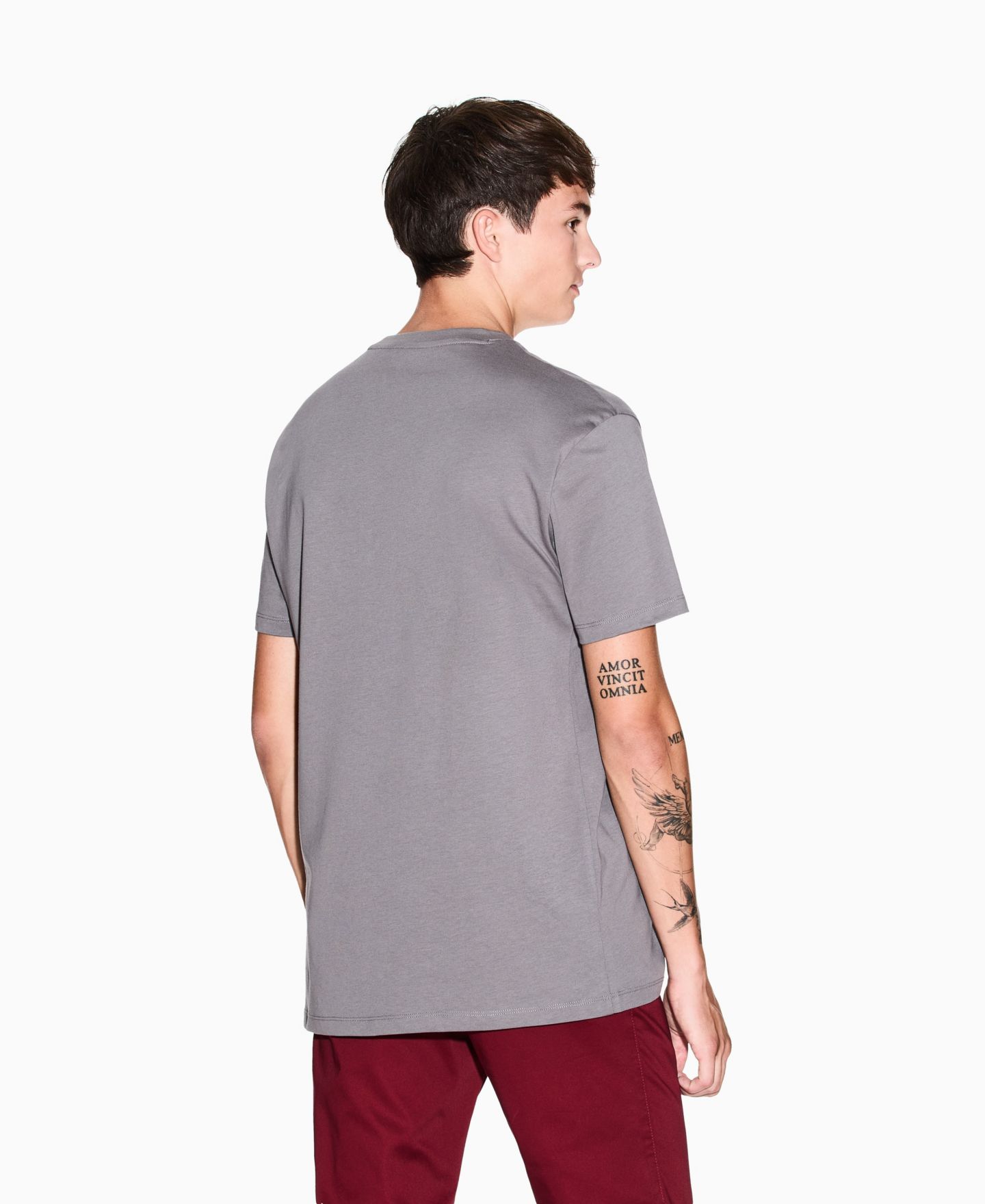 Мужская футболка A|X Armani Exchange Milan NY Top Chest Graphic, цвет: Тёмный серый — фото 2