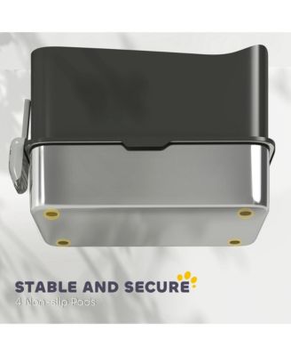 Stainless Steel Litter Box, Enclosed Litter Box with Scoop,