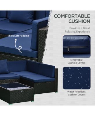 7pc Sectional Wicker Patio Furniture,