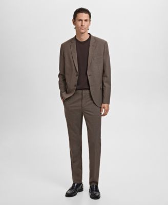 Men's Stretch Fabric Super Slim-Fit Suit Pants