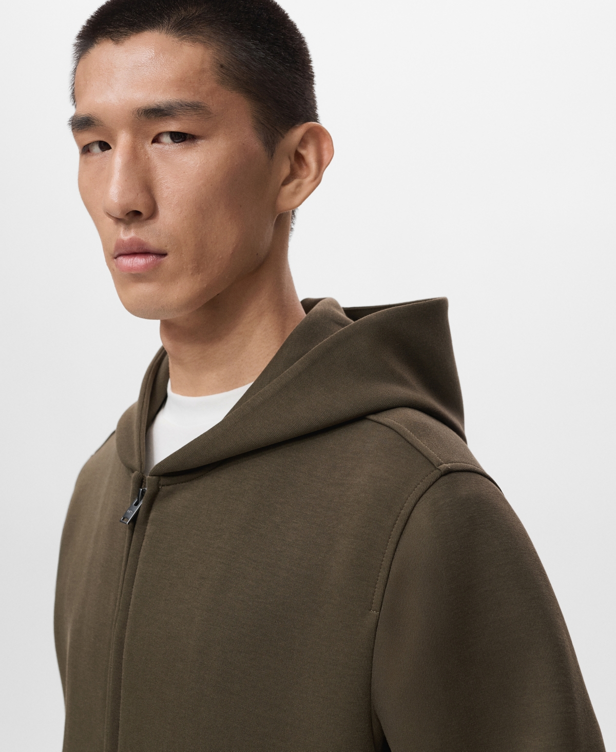 Mango Zip-up Hoodie In Animal Print