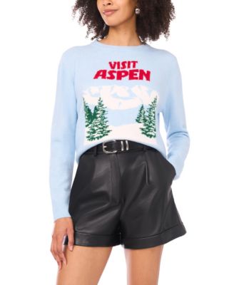 Vince Camuto - Women's Motif Crewneck Sweater