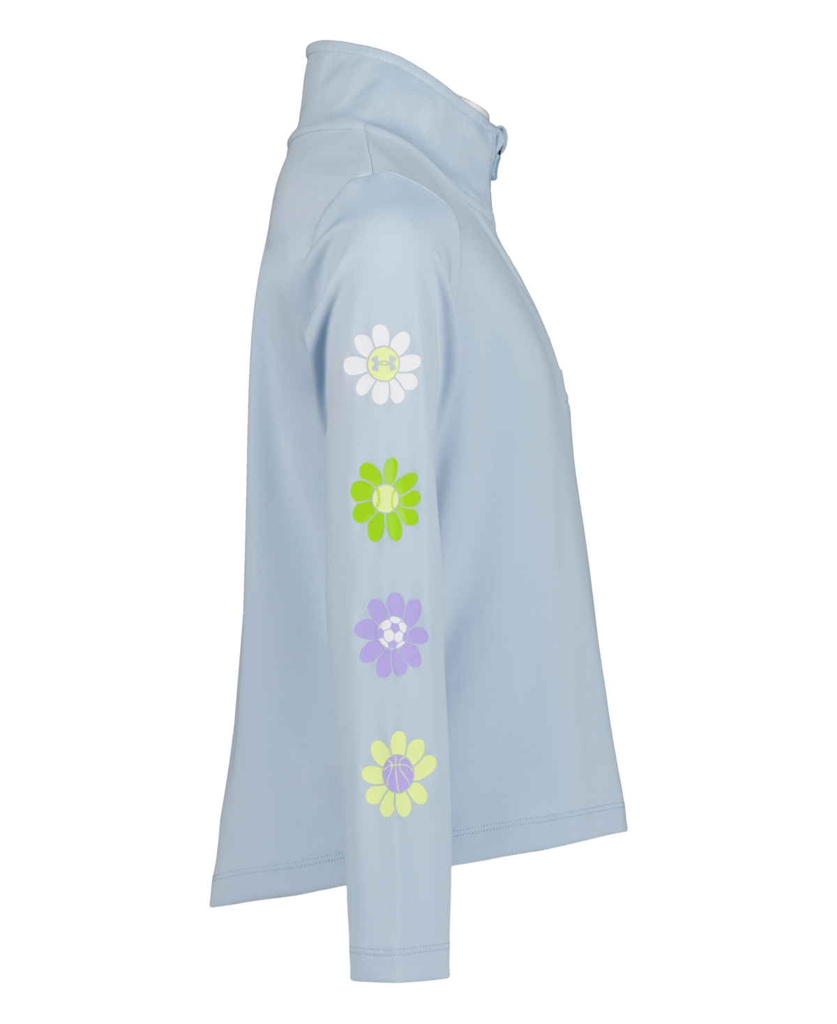 Under Armour Girls 2t-6x Quarter Zip Long-sleeve Top And Leggings, 2-piece Set In Blue