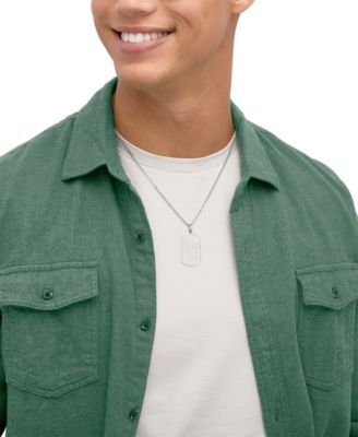 Men's Curb Chain Necklace in Sterling Silver