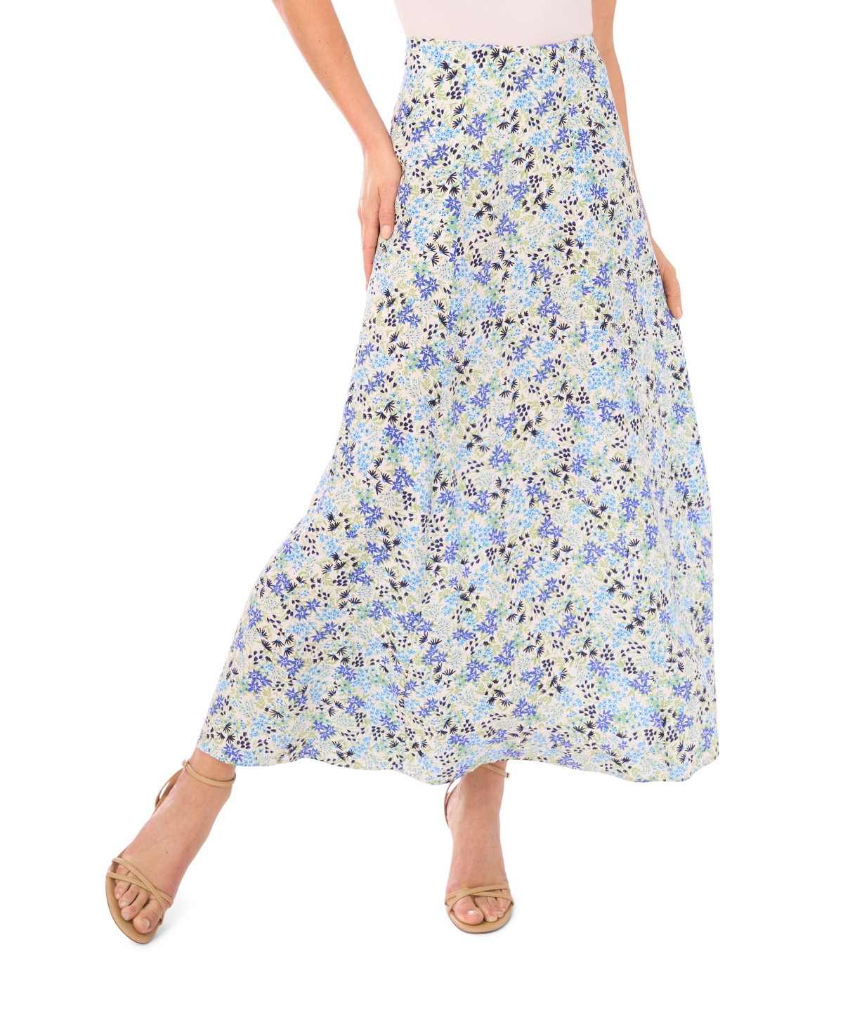 CeCe Women's Pull-On Seamed Midi Skirt