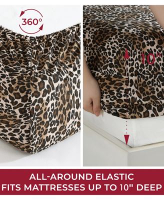 Whimsical Printed Microfiber 4-Pc. Sheet Set, Full