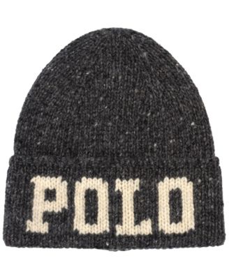 Men's Knit Tweed Polo Beanie