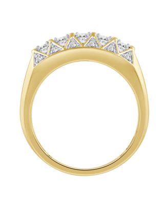 Men's Diamond Ring (1 ct. t.w.) in 10k Yellow Gold with Rhodium