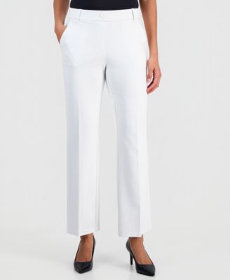 Women's Mid-Rise Pull-On Straight-Leg Pants, Regular & Petite