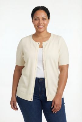 Plus Size Within Perfect Elbow - Length Sleeve Cardigan Sweater