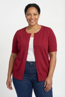 Plus Size Within Perfect Elbow Length Sleeve Cardigan Sweater
