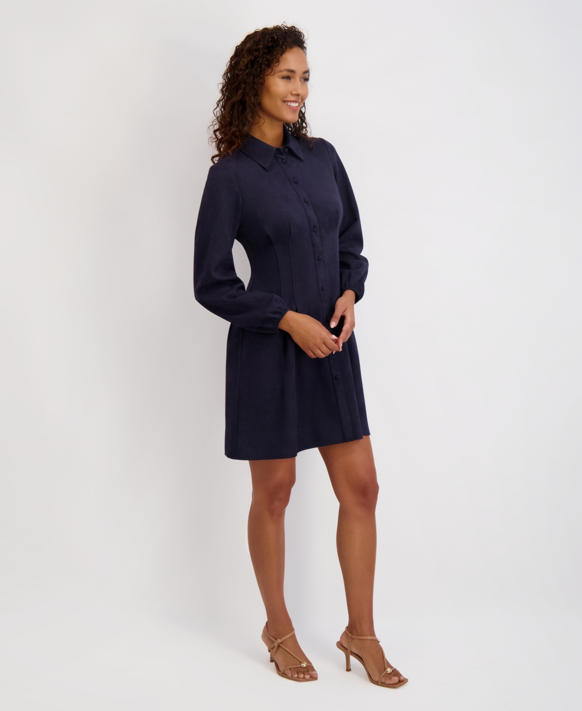 kensie Women's Long-Sleeve Dress