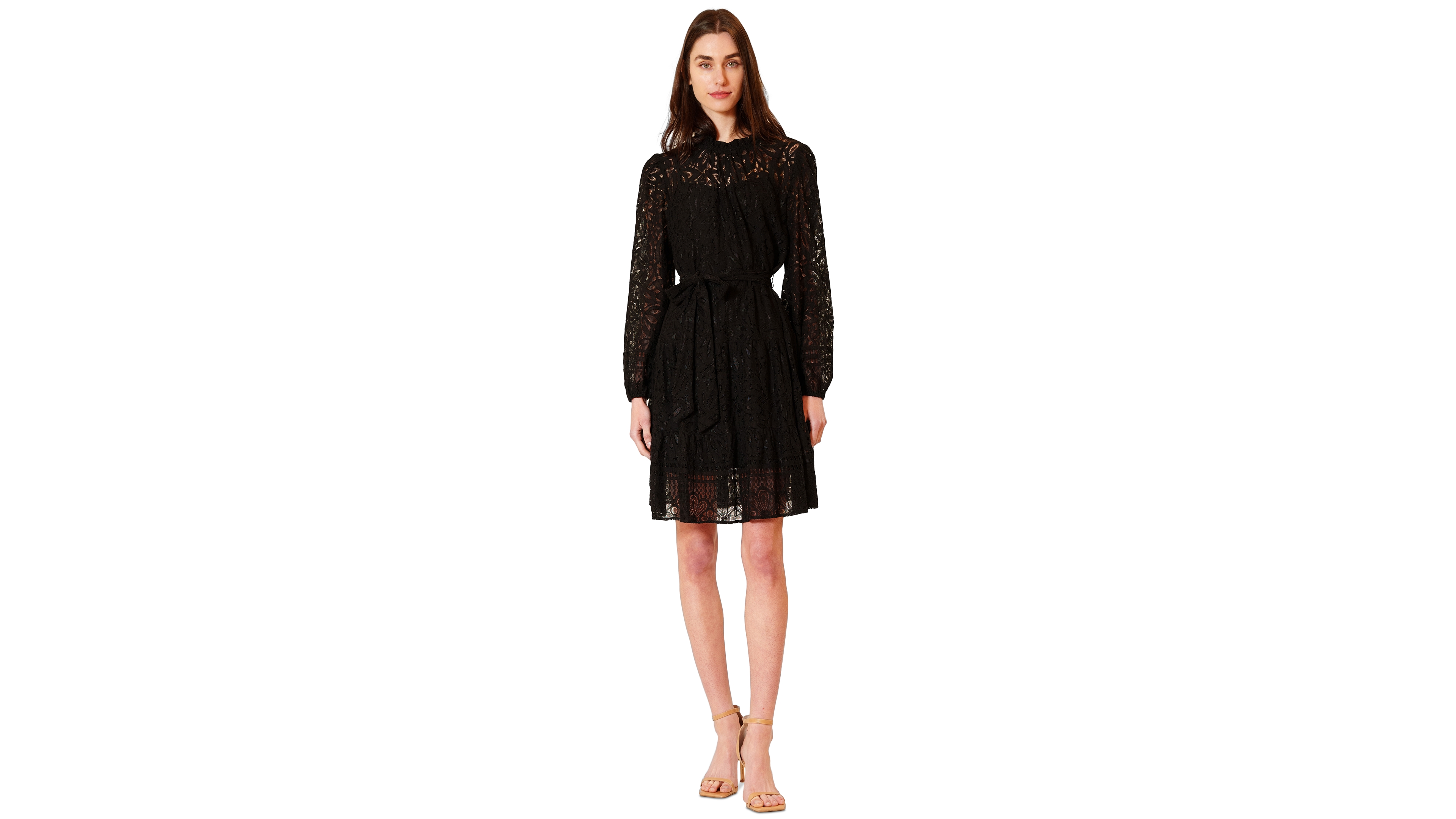 julia jordan Women's Mock Neck Short Dress