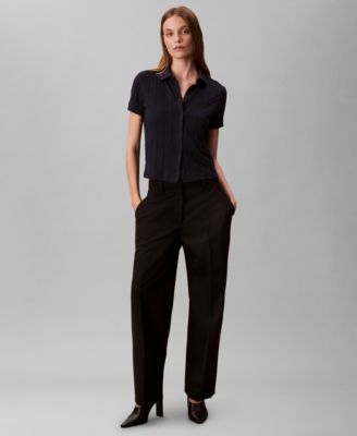 Women's Monogram Logo Jacquard Polo Top