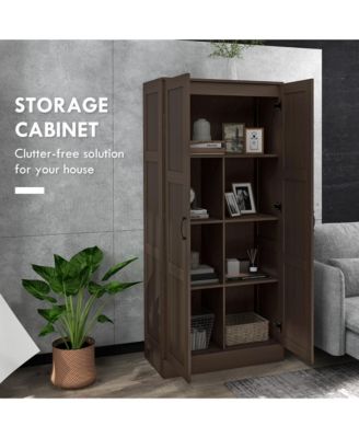 Storage Cabinet w/ Storage Shelves, Pantry Cabinet,