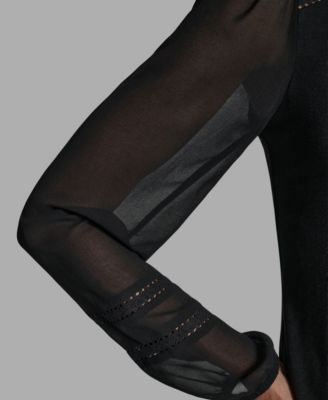 Women's Long-Sleeve Collared Neck Top