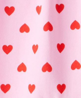 Baby Girls' DayDream Fleece Heart Long-Sleeve Jumpsuit