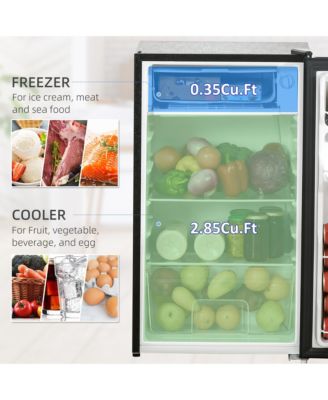 3.2 Cu.Ft Compact Refrigerator with Adjustable Thermostat,