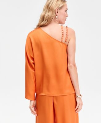 Women's Asymmetric Beaded-Strap Top, Exclusively at Macy's