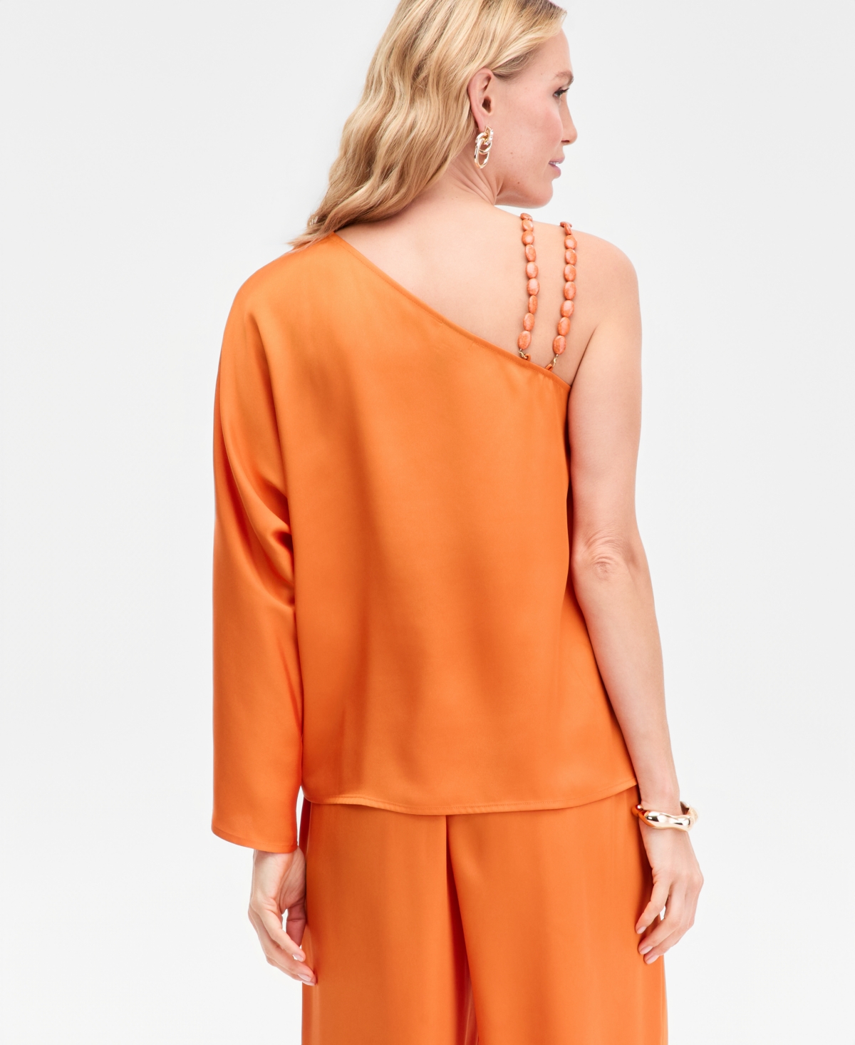 Inc International Concepts Women's Asymmetric Beaded-strap Top, Exclusively At Macy's In Animal Print