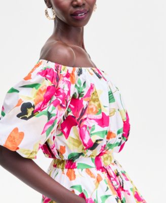 Women's Off-The-Shoulder Bubble-Hem Top, Macy's Exclusive 