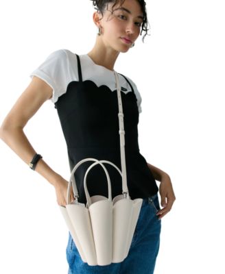 Spade Small Leather Flower Bucket Bag