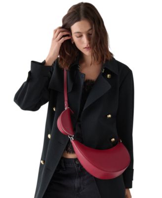 Duo Medium Pebbled Leather Crossbody Bag
