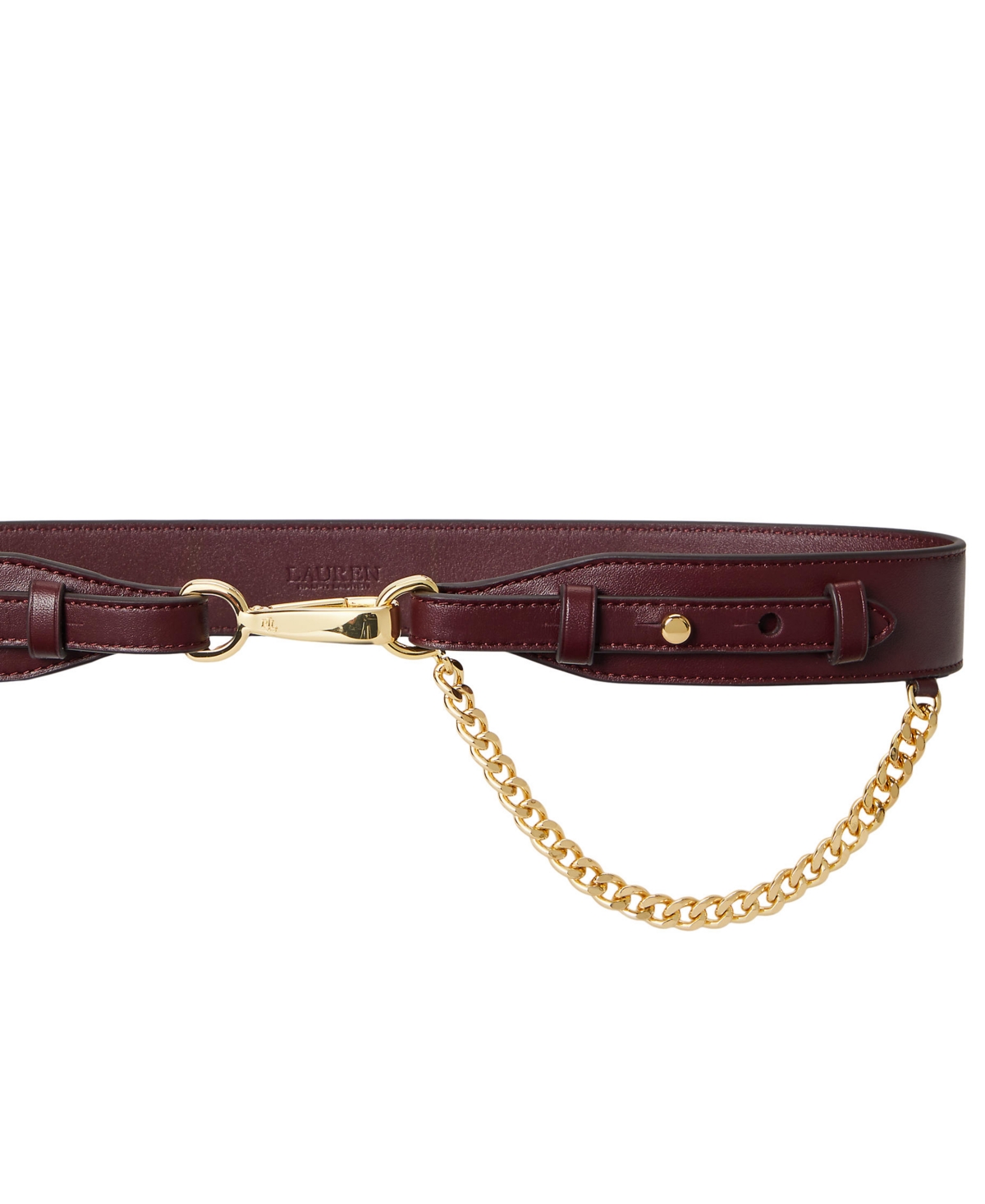 Ralph Lauren Women's Dog-clip Belt In Burgundy