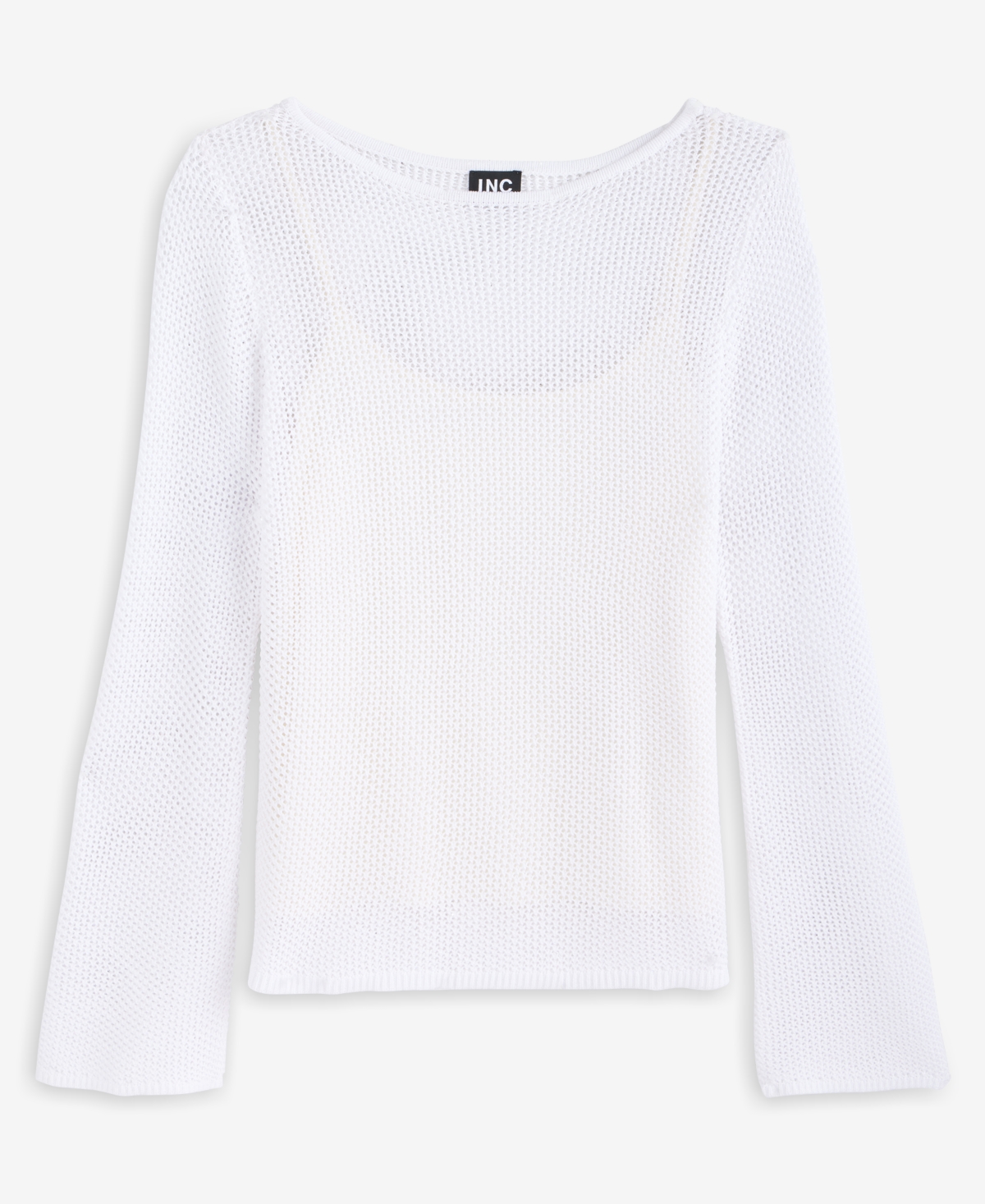 I.n.c. International Concepts Women's Long Sleeve Open-Knit Overlay Sweater, Macy's Exclusive