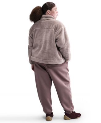 Plus Size Sportswear Essential High-Pile Fleece Jacket