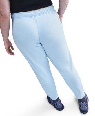 Plus Size Active Sportswear Club Mid-Rise Fleece Jogger Pants