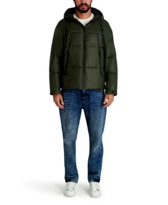 Men's Midweight Hooded Puffer Pockets Jacket