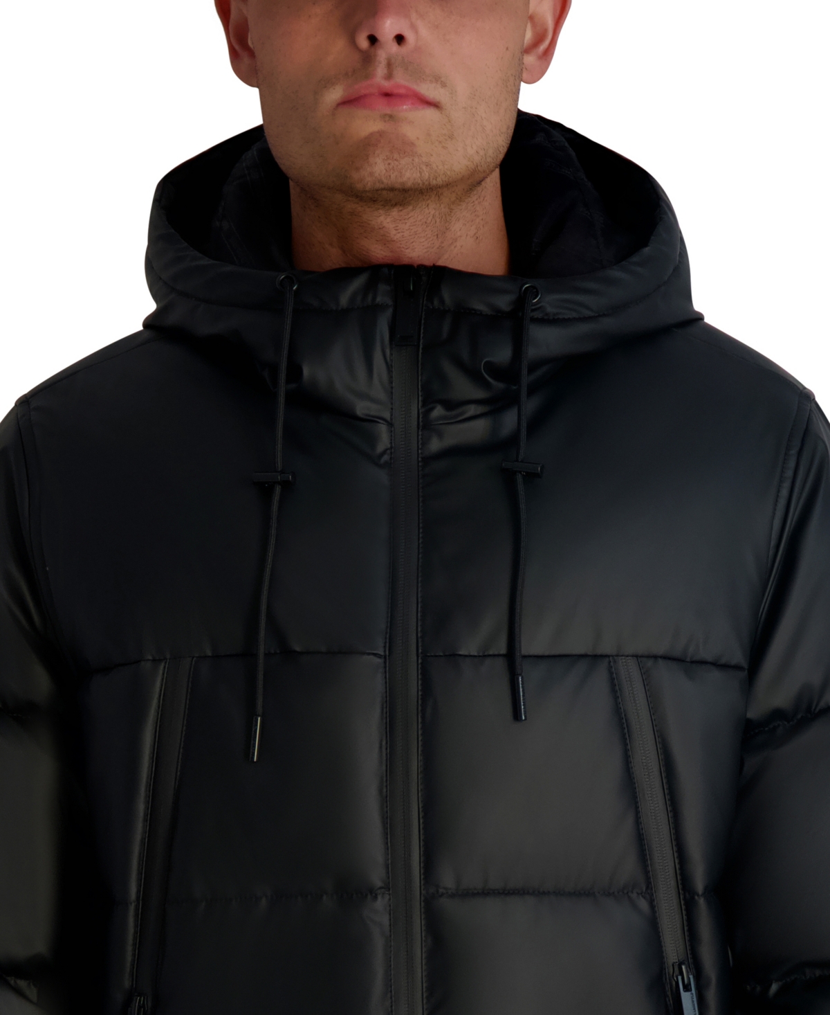 Karl Lagereld Mid Weight Hooded Puffer With Pockets
