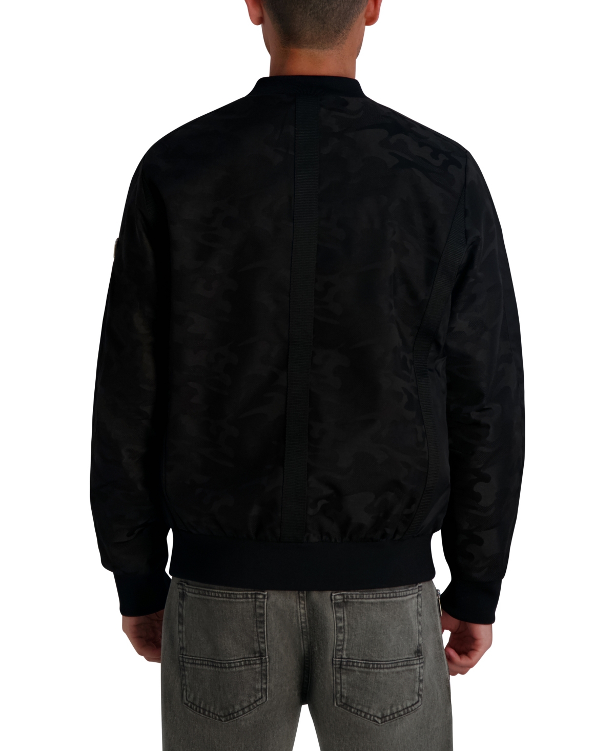Karl Lagerfeld Paris Men's Camo Bomber Jacket