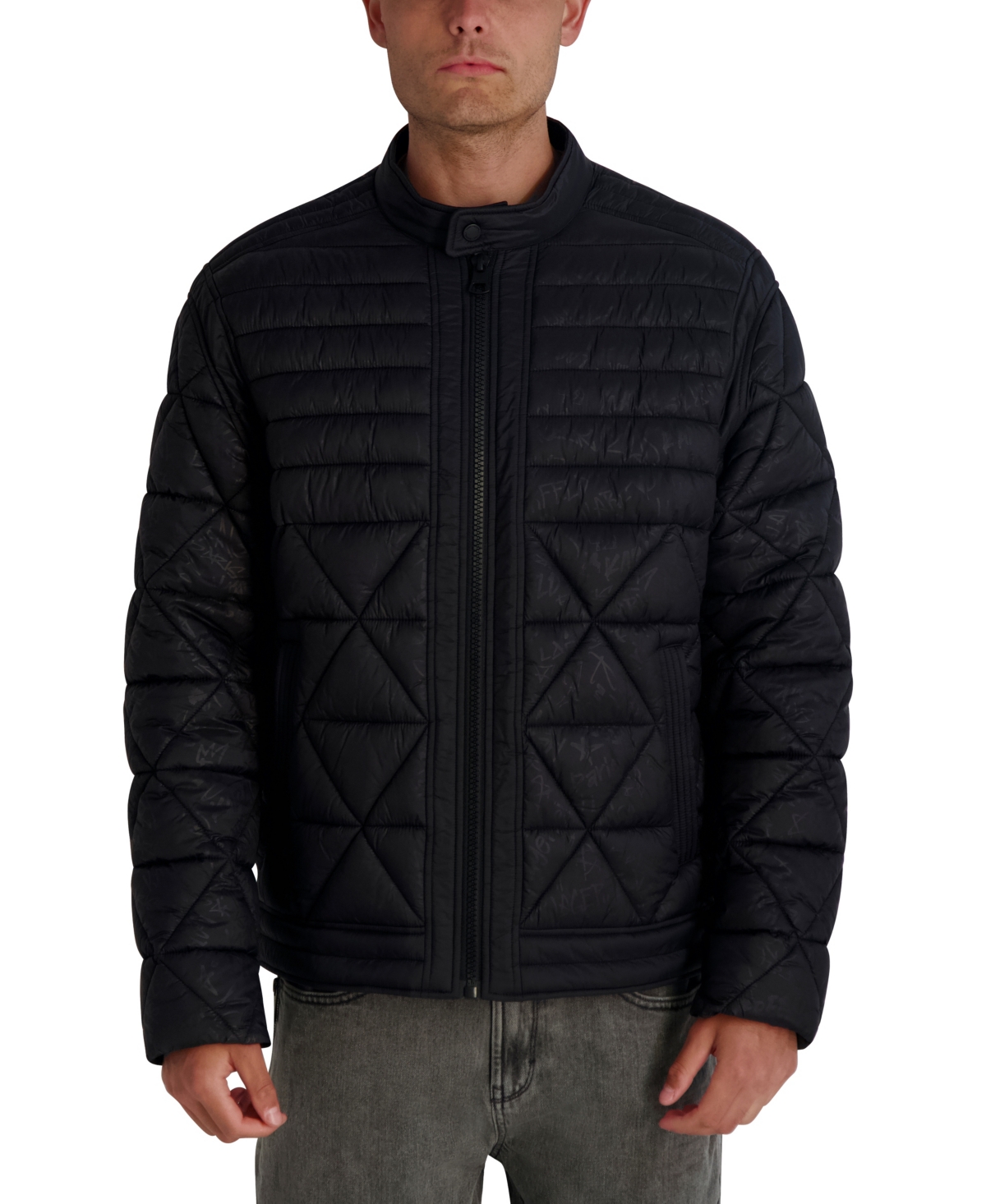 Karl Lagerfeld Paris Men's Graffiti Quilted Jacket