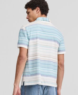 Men's Colin Short-Sleeve Striped Polo Shirt, Macy's Exclusive