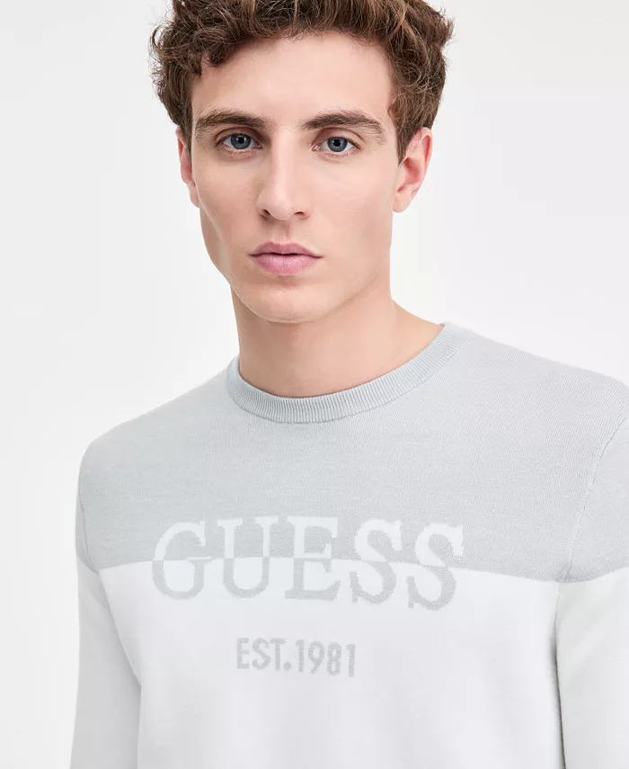Men's Kantu Two-Tone Crewneck Logo Sweater - thumbnail 6