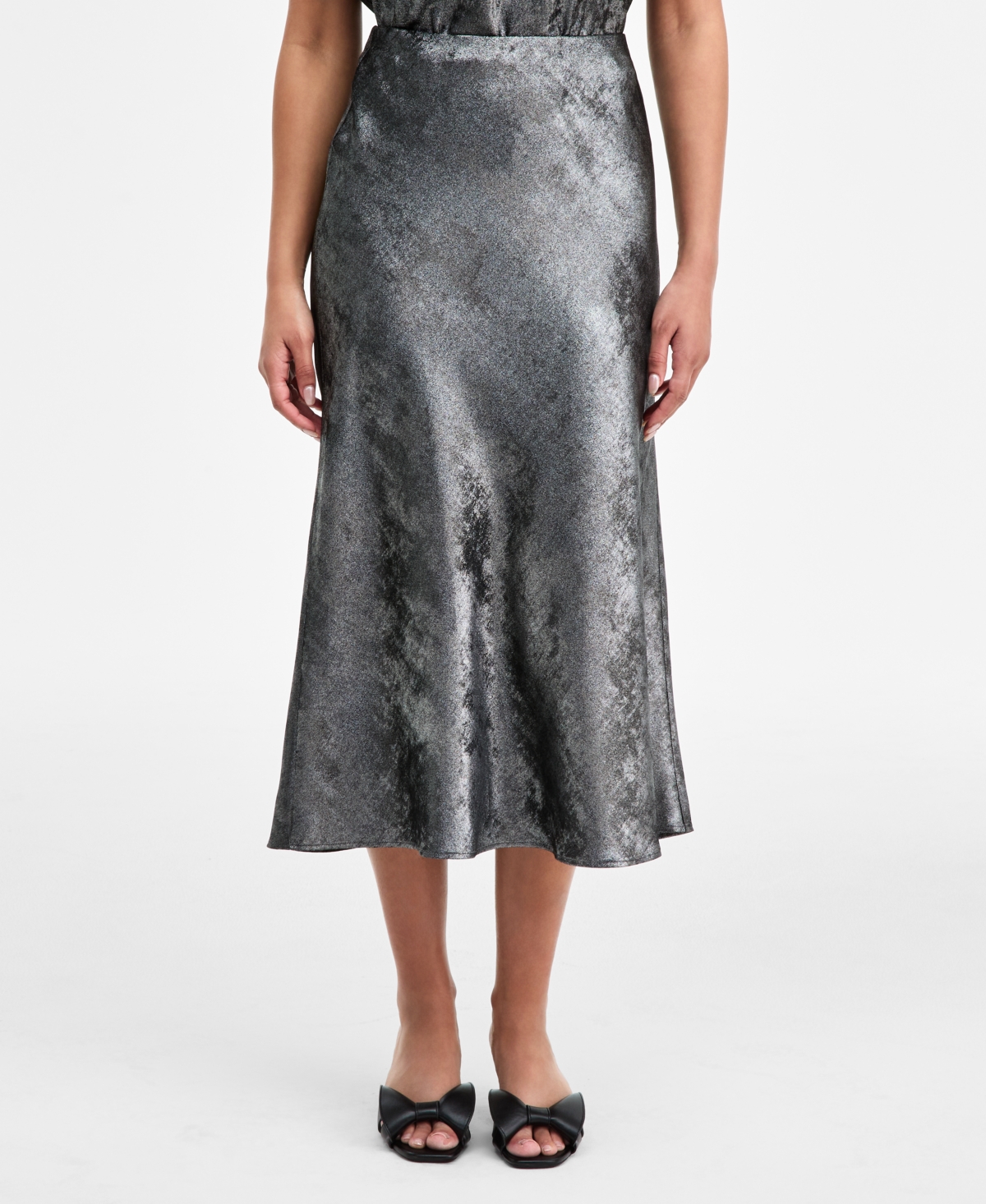 On 34th Metallic Midi Slip Skirt, Macy's Exclusive