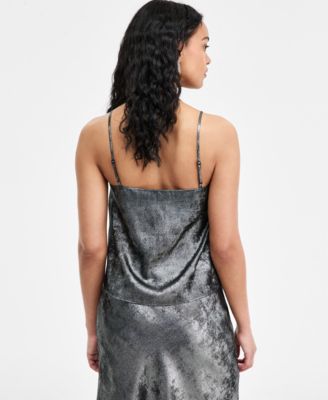 Juniors' Metallic V-Neck Camisole Top, Macy's Exclusive