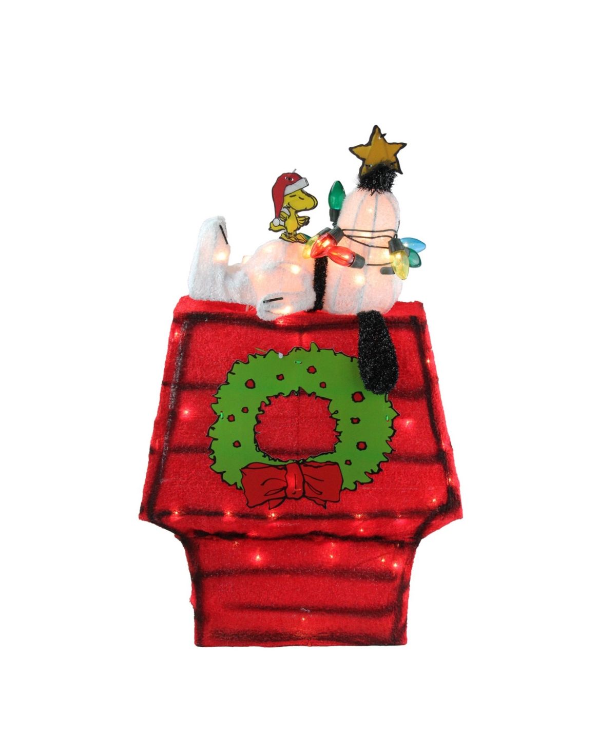 Northlight 27" Pre-Lit Peanuts 3-Dimensional Snoopy with Star Christmas Outdoor Decoration