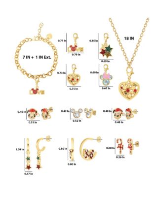 Mickey and Minnie Mouse Love & Friendship Advent Charm Jewelry Set