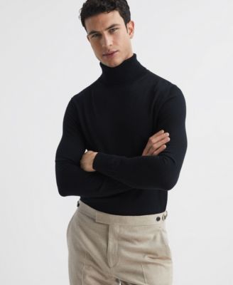 REISS - Men's Slim Fit Merino Wool Roll Neck Jumper