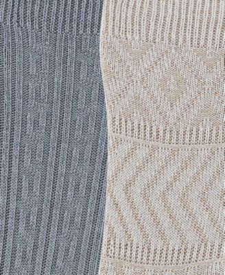 Men's 2-Pack Chevron Texture Reinforced Toe Crew Socks