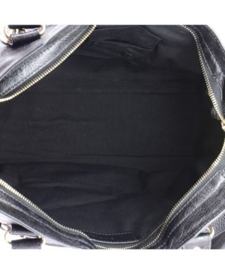 Medium City Classic Metallic Edge Bag Leather