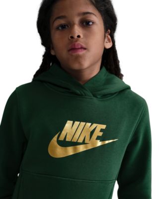 Big Kids' Sportswear Gold Satin Logo Club Fleece Hoodie