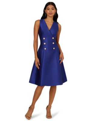 Adrianna Papell - Women's Mikado Button-Down Dress