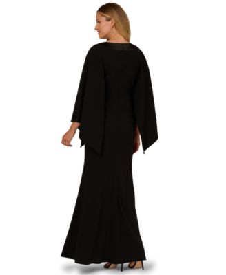 Women's V-Neck Crepe Gown