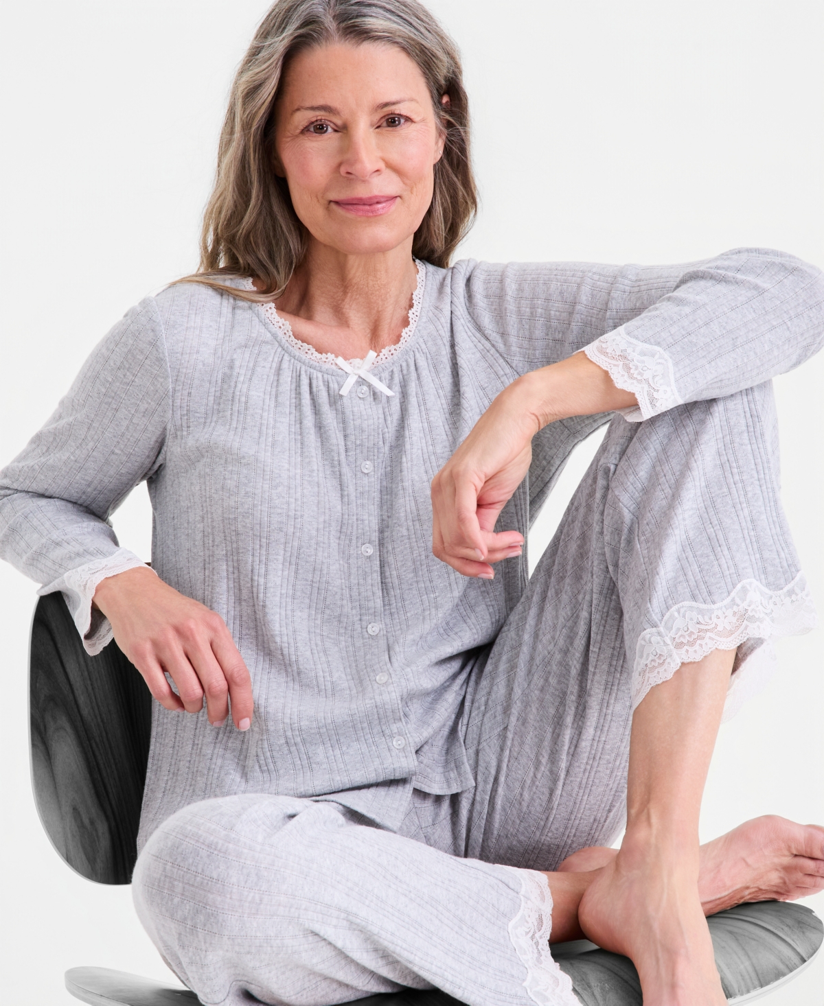 Charter Club Women's Pointelle Pajama Set, Macy's Exclusive